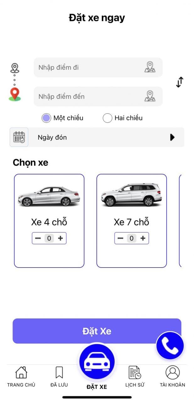 Ứng Dụng Thuê Xe Đi Tỉnh